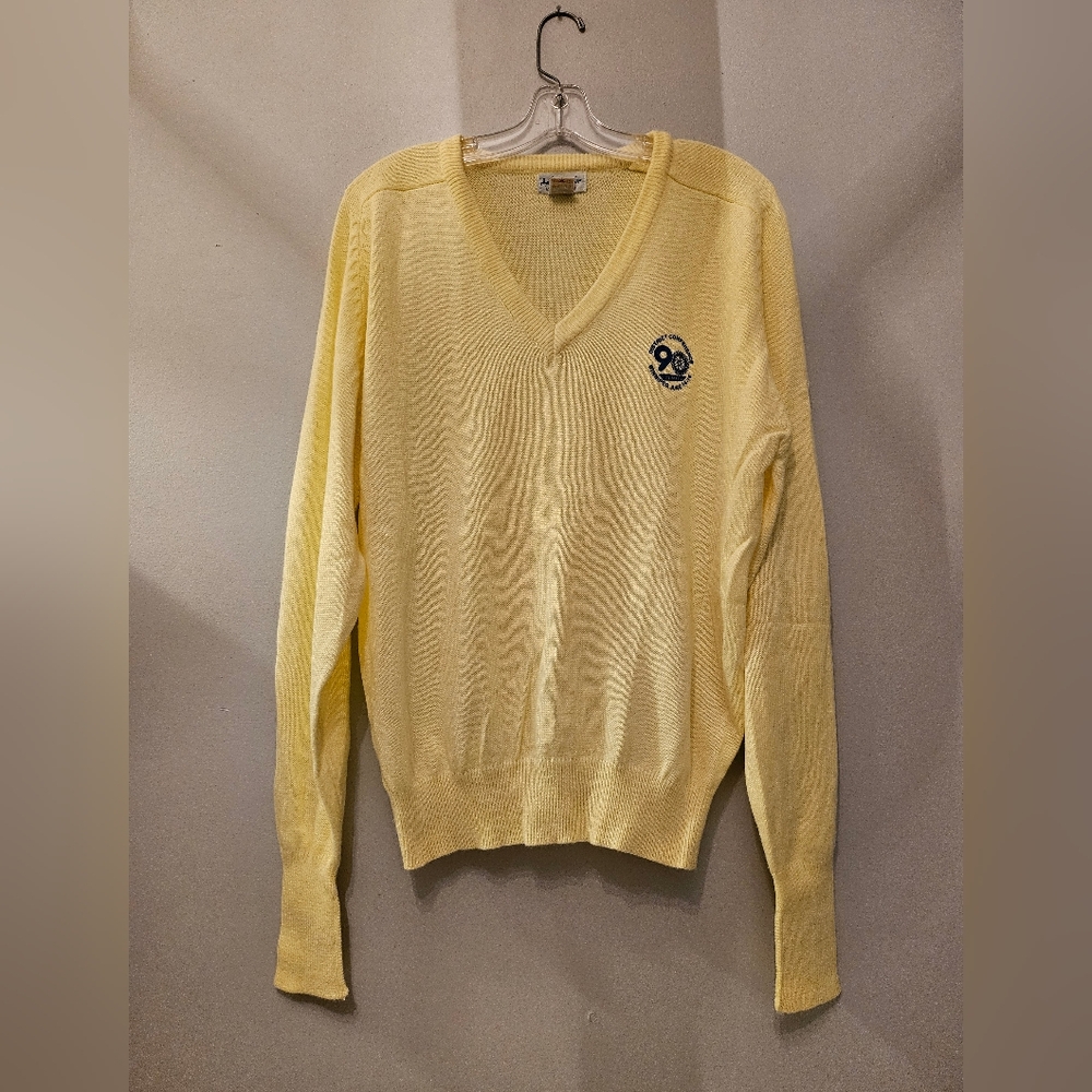 Vintage Fletcher District Conference Long Sleeve V-Neck Sweater